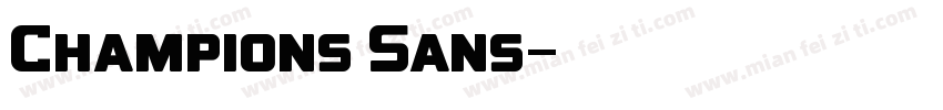 Champions Sans字体转换